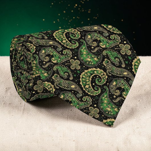 St. Patrick's Day Paisley Custom Necktie Stropdas