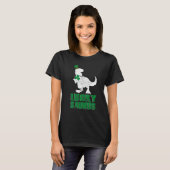 St Patricks Day pajama Luckysaurus Dinosaur Shamro T-shirt (Voorkant volledig)