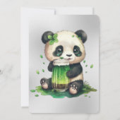 St. Patrick's Day Panda Bear Party Invitation (Dos)