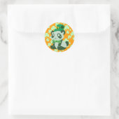 St. Patrick's Day Panda Ronde Sticker (Tas)