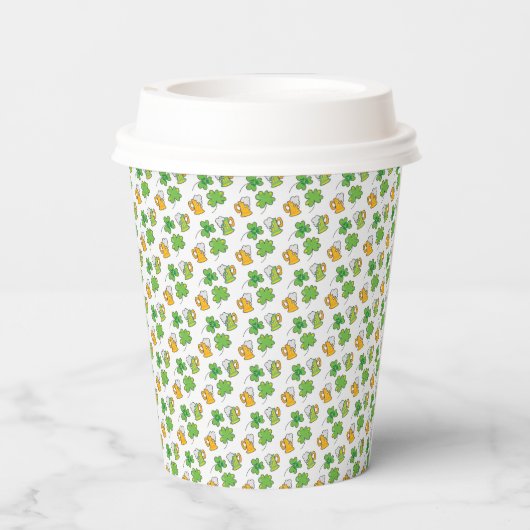 St. Patrick's Day Paper Cups Papieren Bekers (Achterkant)
