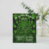 St Patrick's Day Party Clover Kaleidoscope Papier (Debout devant)