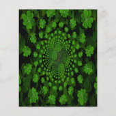 St Patrick's Day Party Clover Kaleidoscope Papier (Dos)