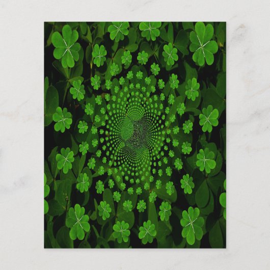 St Patrick's Day Party Clover Kaleidoscope Papier (Dos)