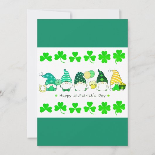 St. Patrick's Day Party flat invitation (Achterkant)