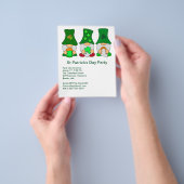 St Patricks Day Party Gnomes Square Invitation Flyer (Hand)