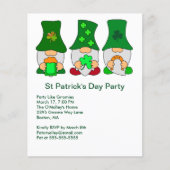 St Patricks Day Party Gnomes Square Invitation Flyer (Voorkant)