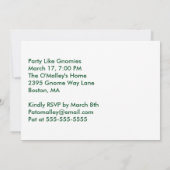 St Patricks Day Party Gnomies 5x7 Uitnodiging (Achterkant)