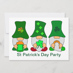 St Patricks Day Party Gnomies 5x7 Uitnodiging