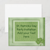 St. Patrick's Day Party Invitation (Devant / Derrière)