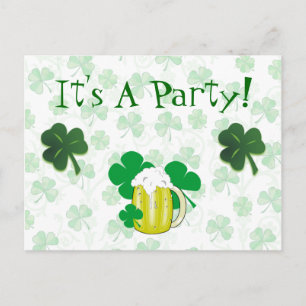 St Patrick's Day Party Invitation Briefkaart