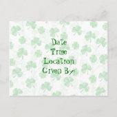 St Patrick's Day Party Invitation Briefkaart (Achterkant)