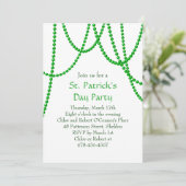 St. Patrick's Day Party Invitation - white Kaart (Staand voorkant)
