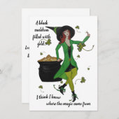 ST Patrick's Day Party Invite Kaart (Voorkant / Achterkant)