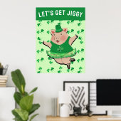 St. Patrick's Day Party Irish Jig Poster (Thuiskantoor)