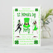 St. Patrick's Day Party Kaart (Staand voorkant)