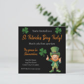 St Patrick's Day Party-Leprechaun Kaart (Staand voorkant)