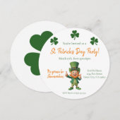 St Patrick's Day Party-Leprechaun Kaart (Voorkant / Achterkant)