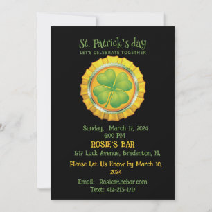 St. Patrick's Day Party met Shamrock uitnodiging