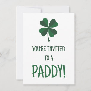 St. Patrick's Day Party Paddy Invitation