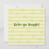 St. Patrick's Day Party Pet Invitation Kaart (Achterkant)