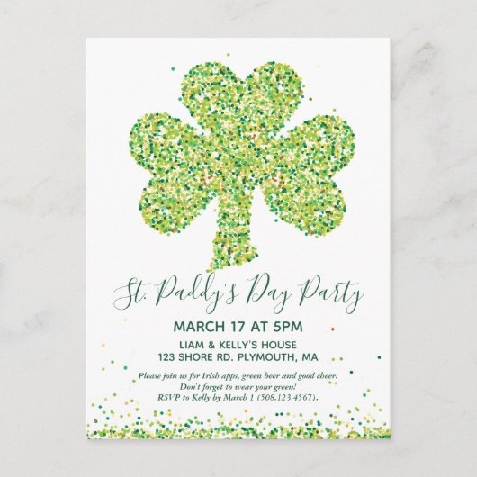ST. PATRICK'S DAY Party Sharmock Briefkaart (Voorkant)