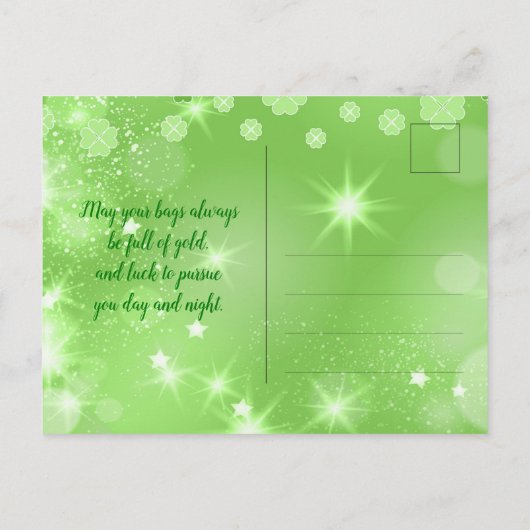 St. Patrick's Day Party Uitnodiging Briefkaart (Achterkant)