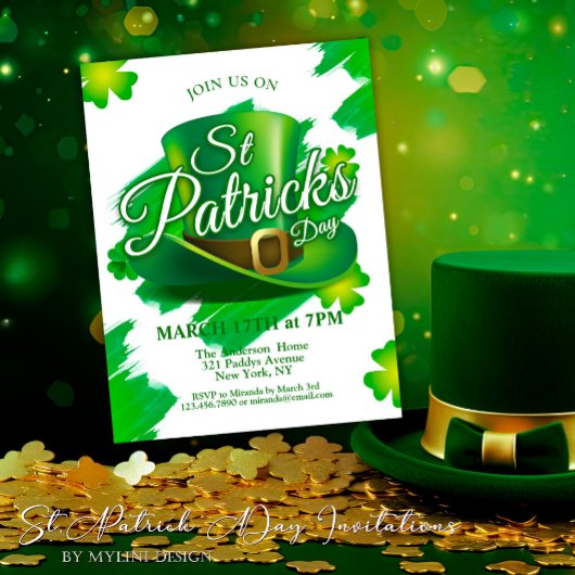 St. Patrick's Day Party Uitnodiging Briefkaart