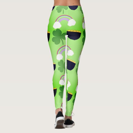 St. Patrick's Day Pattern Leggings (Achterkant)