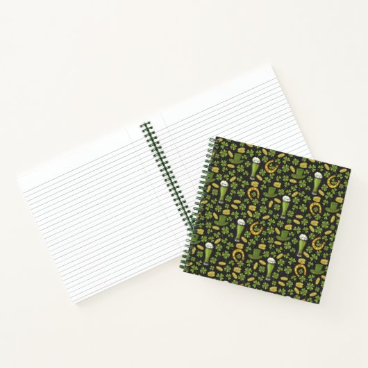 St. Patrick's Day Pattern Notitieboek (Binnen)