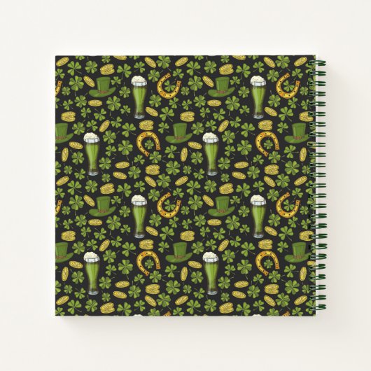 St. Patrick's Day Pattern Notitieboek (Achterkant)