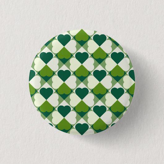 St. Patrick's Day Pattern Ronde Button 3,2 Cm (Voorkant)