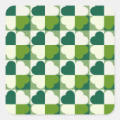 St. Patrick's Day Pattern Vierkante Sticker (Voorkant)