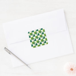 St. Patrick's Day Pattern Vierkante Sticker