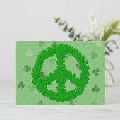 St Patrick's Day Peace Sign Kaart (Staand voorkant)