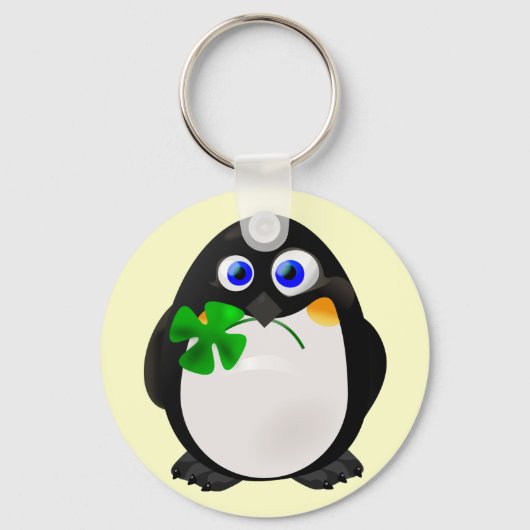 St. Patrick's Day Penguin Sleutelhanger (Voorkant)