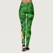 St Patrick's Day Personaliseert woorden Green Clov Leggings (Achterkant)