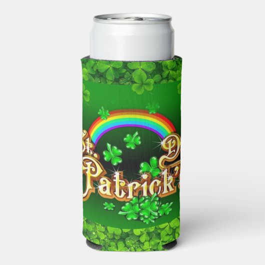 St. Patrick's Day Personalize Name of Text Tall (Seltzer Achterkant)