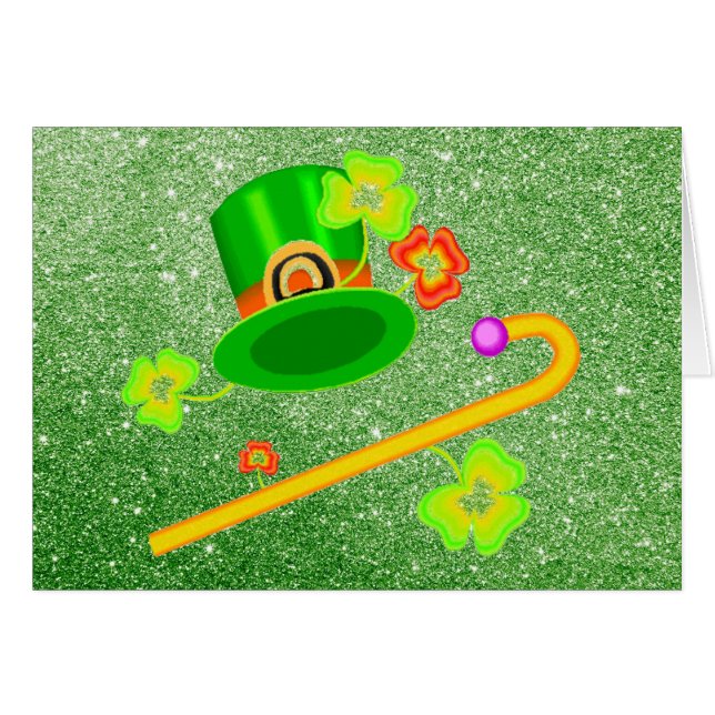 St. Patrick's Day Pet & Cane Apple Green (Voorkant Horizontaal)