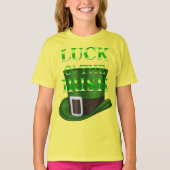 St. Patrick's Day Pet Girls Yellow T shirt (Voorkant)