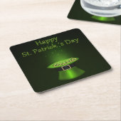 St. Patrick's Day Pet Munten - Papieren Onderzette Vierkante Kartonnen Onderzetter (Schuin)