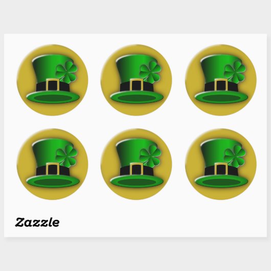St Patricks Day Pet ronde Stickers (Vel)