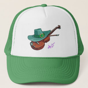 St Patricks Day Pet & Viool Groene Trucker Hoed
