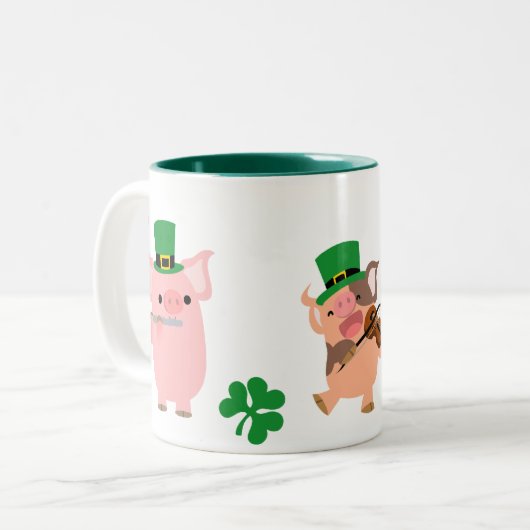 St Patrick's Day petits musiciens mug (Devant gauche)