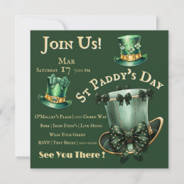 St Patrick's Day Petten en bogen feest Kaart