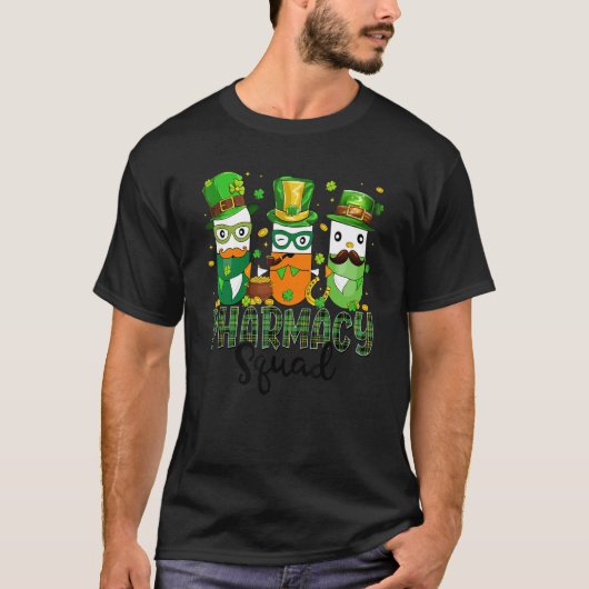 St Patrick's Day Pharmacy Squad Matching Pharmacis T-shirt (Voorkant)