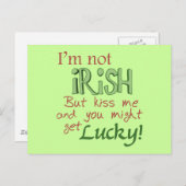 St. Patricks Day Pickup Line Briefkaart (Voorkant / Achterkant)