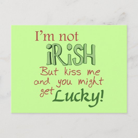 St. Patricks Day Pickup Line Briefkaart (Voorkant)