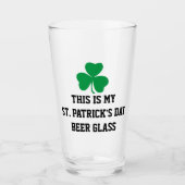 ST PATRICKS DAY PILSNER PINT BEER GLASS GLAS (Voorkant)