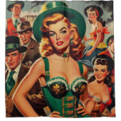  St. Patrick's Day Pin Up Douchegordijn (Voorkant)